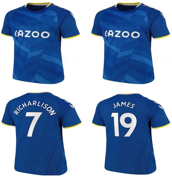 

21/22 toffees james soccer jerseys calvert-lewin calvert lewin richarlison allan digne 2021 2022 nkounkhuknkxcn, Black;yellow