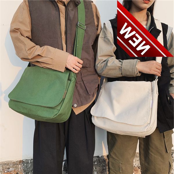 

japanese canvas shoulder crossbody for women cotton cloth big lady satchels cross body large woman messenger bags