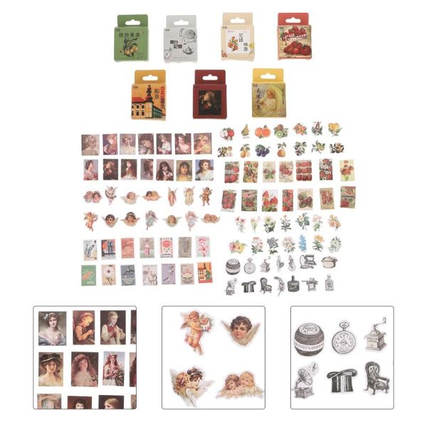 

gift wrap 7 boxes decorative diy sticker colorful hand account decal scrapbook