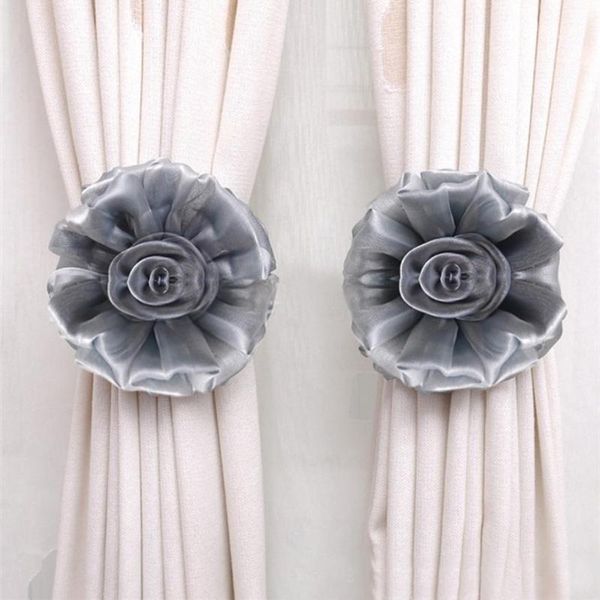 

other home decor clip-on flower tie backs / holdbacks for voile & net curtain panels july27 drop ship