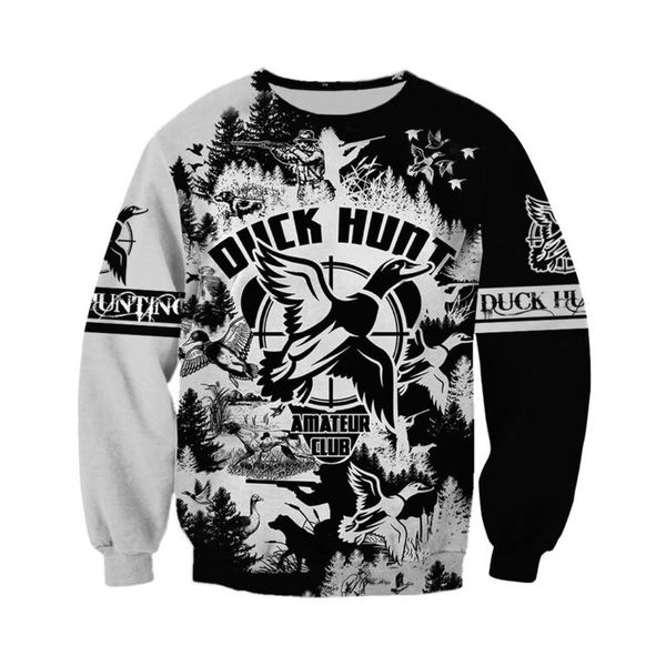 

black pigeon original men's 3d printing hoodie visual impact party punk gothic round neck american sweater hoodie