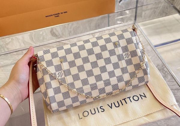 

lvlouisvitton bagvutton shoulder bag designer hobo for women damier azur lady genuine leather handbag