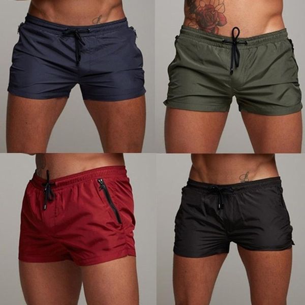 

men's shorts loose casual swim trunks quick dry beach swimwear sports running, White;black