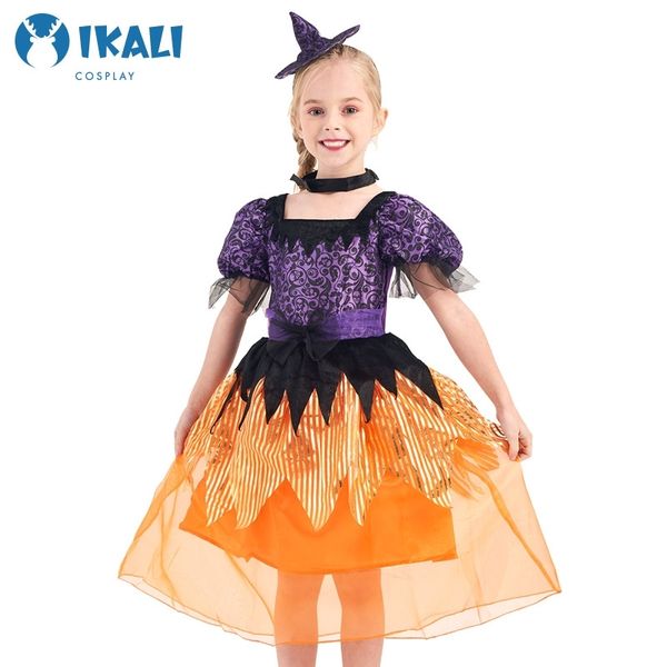 

ikali yijialin same halloween equipment witch suit girls dress, Black;red
