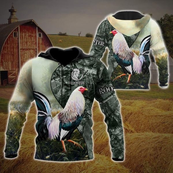 

men's hoodies & sweatshirts beautiful rooster 3d all over printed deluxe hoodie men sweatshirt zip pullover harajuku casual jacket tr, Black