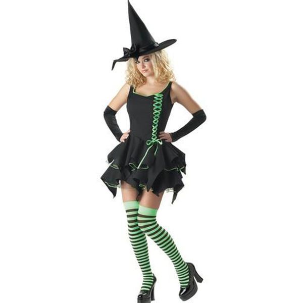 

cosplay witch devil costume uniform halloween, Black;red