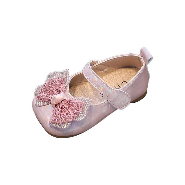 

children's leather shoes for girls princess toddler baby butterfly-knot sweet cute party chic flats kids athletic & outdoor, Black