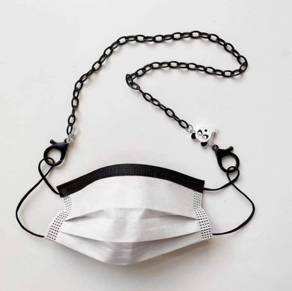 

simple personality cute cartoon black acrylic eyewear chain