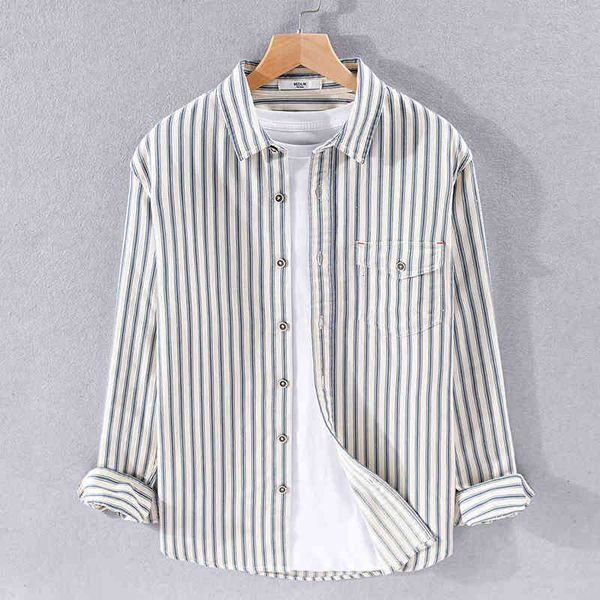 

men's t-shirts beige blue stripe long sleeve great for brand autumn shirts men casual trendy shirt mens fashion camiseta overhemd o5s7, White;black