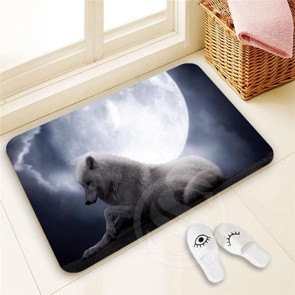 

carpets h-p739 custom wolf doormat home decor 100% polyester pattern door mat floor foot pad sq00722-@h0739
