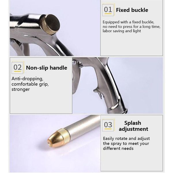 

gold plated aluminum car washing water gun high pressure watering equipments