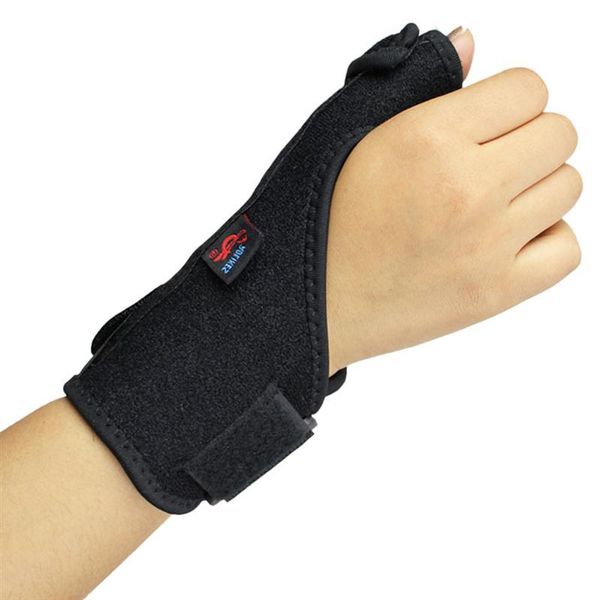 

thumb support splint premium spica brace for high-speed recovery pain relief arthritis right hand (black) wrist, Black;red