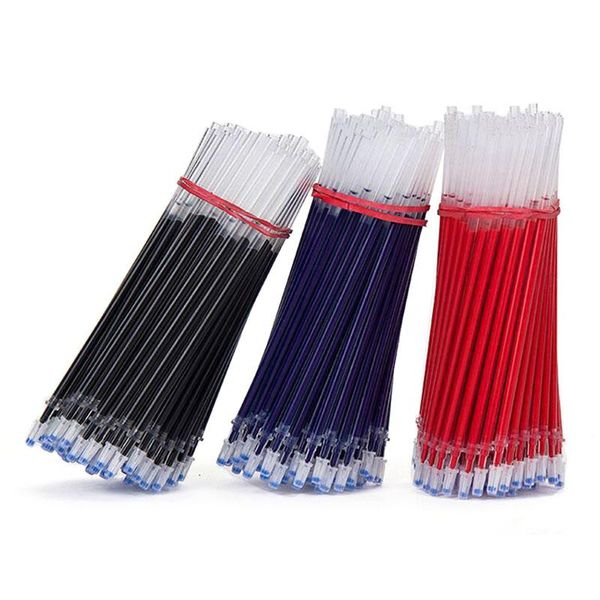 

0.5mm gel pen refill needle tip red blue black ink handle signature rods for office school writing stationery accessory 13cm pens