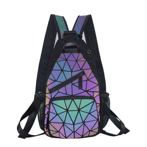 

luxurys designers bags 2021 luminous backpack geometric rhombic backpacks versatile double shoulder bag magic women's chestbag