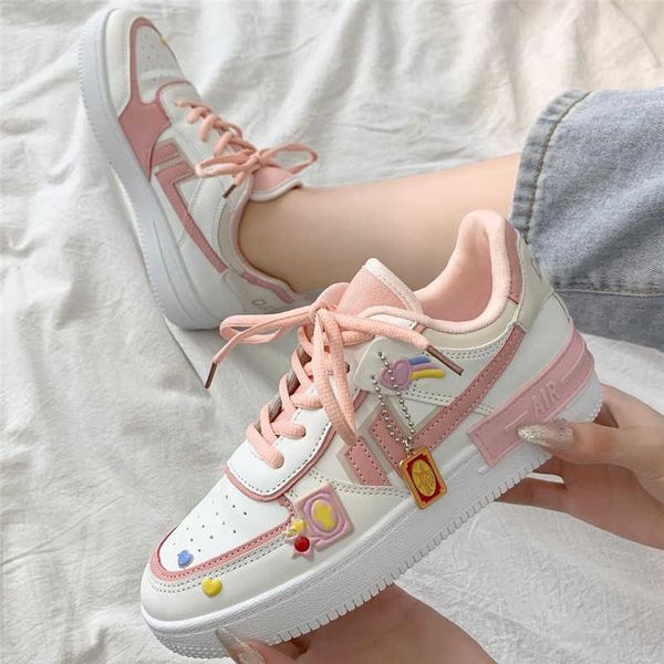 

new women sneakers white tennis shoes slip on female platform flats casual ladies vulcanize s54 y0907, Black