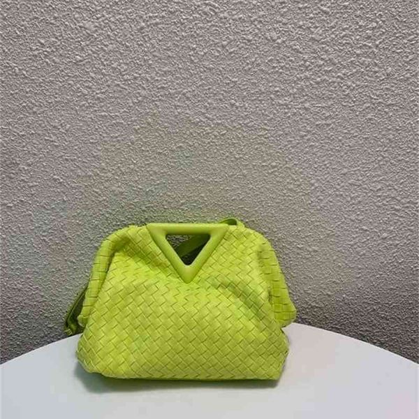 

80% off outlet store new weaving cloud bag leather women's inverted triangle hand carrying one shoulder messenger bag factory online sa, Black;red