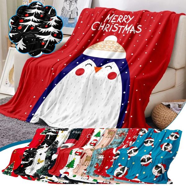 Weihnachtsdekorationen, fröhliche Flanelldecke, Geschenk für Mädchen, Jungen, Teenager, 3D-Druck, für Kinder und Erwachsene, Steppdecken, Sofa, Heimdekoration, weiches Jahr, Party