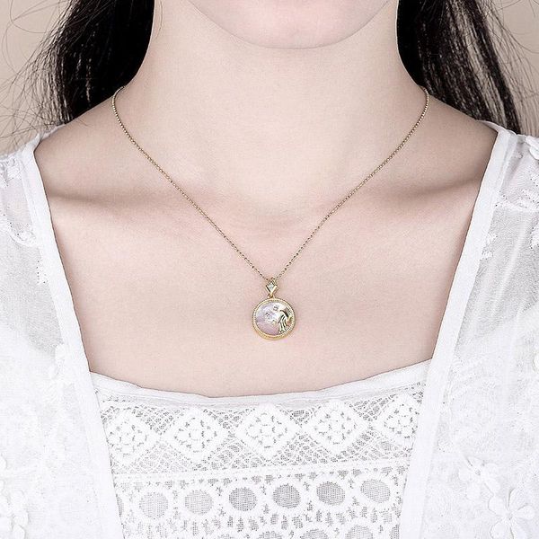 

chains evimi 925 sterling silver sweater necklace ins fashion creative twelve constellations pendant elegant party jewelry gifts