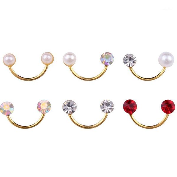 

10pcs/pack crystal stones pearl decor smile alloy nail rhinestones dazzling charms jewels for fingernails strass art 10*6mm decorations1, Silver;gold