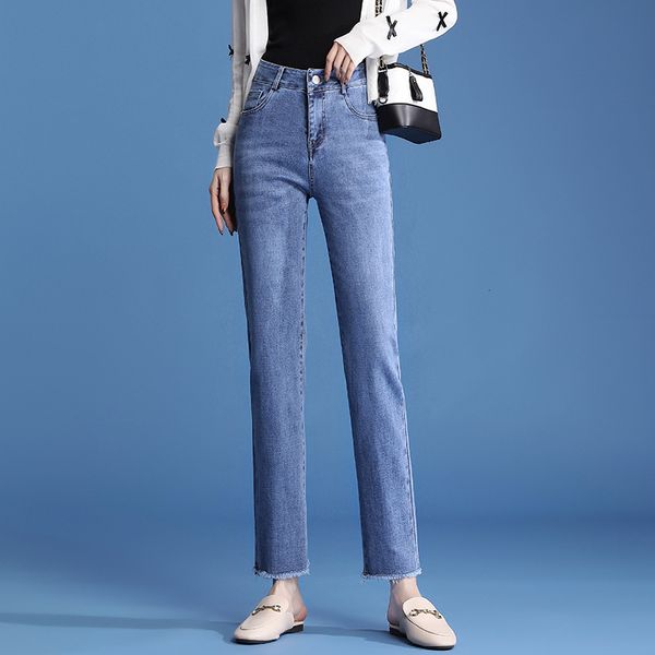 

women's jeans 2021 casual fashion ladies jeans slimming high quality, Blue