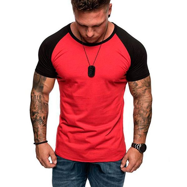 

men's t shirts splicing short sleeve t-shirts men streetwear hip hop leisure fashion tshirt summer tee eu size m-3xl, White;black