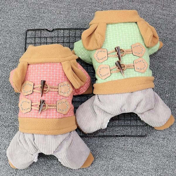 

pet dog clothes winter warm jumpsuits for puppy overall costume small medium chihuahua outfit apparel
