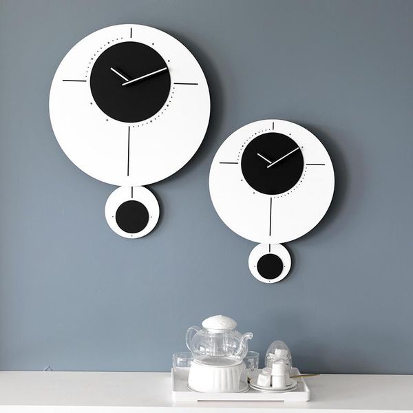 

wall clocks 15 inch nordic style clock living room household fashion personality creative swing digital watch art
