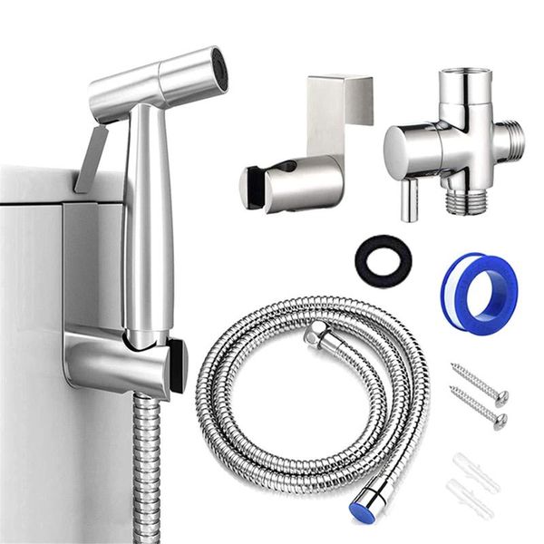 

bath accessory set stainless steel toilet hand held bidet faucet sprayer sprinkler spray for bathroom self