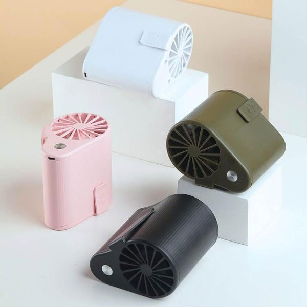 

mini waist hanging fan super powerful airflow portable air conditioning suit rechargeable battery 3 speed setting electric fans