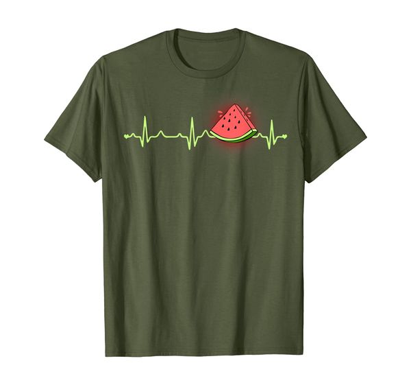 

Watermelon Heartbeat Tropical Fruit for Watermelon Lover T-Shirt, Mainly pictures