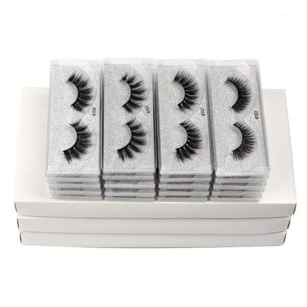 

20/100 pcs lashes in bulk mix 3d mink wholesale eyelashes natural false makeup1