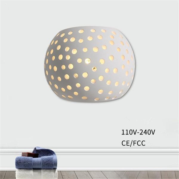 

wall lamp hollow plaster led indoor living room decoration home lighting fixture staircase semicircle ac110-220v