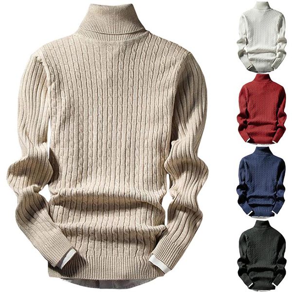 

men's sweaters winter warm clothes men solid long sleeve sweater korean fashion turtleneck knitted jumper knitwear casual slim fit pull, White;black