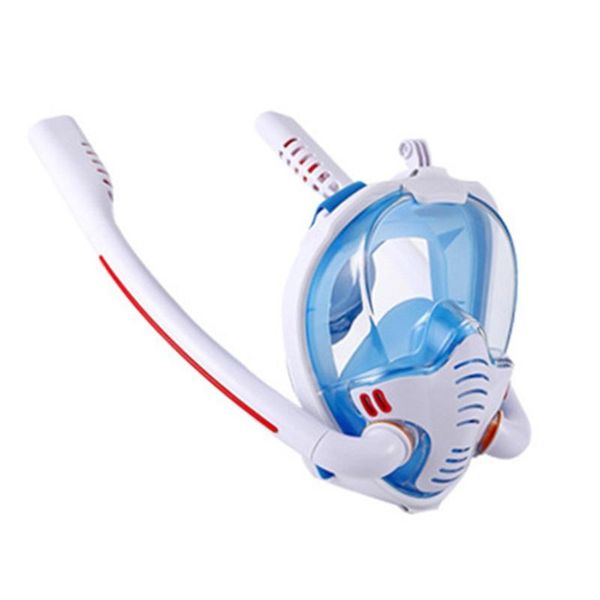 

diving masks k3 dual tube silicone snorkeling mask anti-fog&anti-leak full face dry scuba with high-definition lens