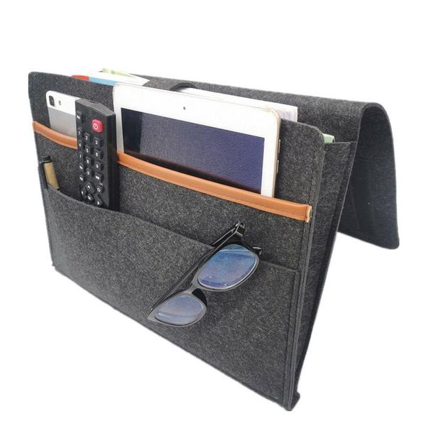

simple ladies makeup bags home room bedside storage felt bag hanging organizer with inner pockets cosmetic & cases