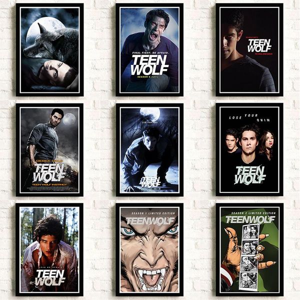 

wall stickers teen wolf posters movie white kraft paper prints clear image home decoration livingroom bedroom art brand