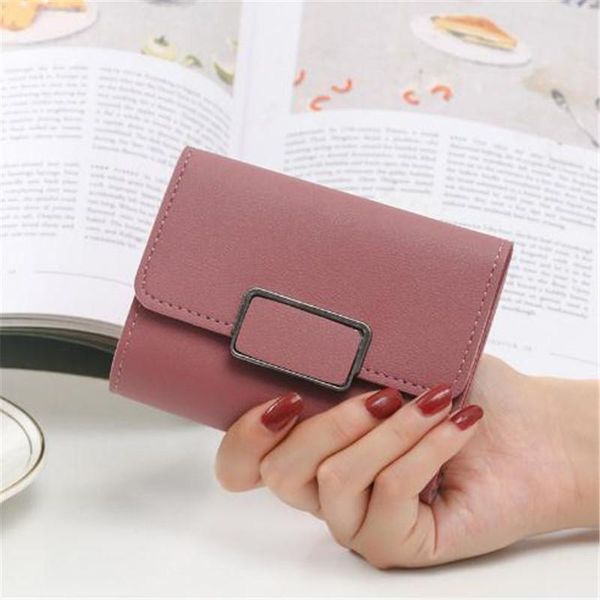 

wallets coin purse card holder fashion women pu leather short wallet square hand money package pocket for female small bag, Red;black