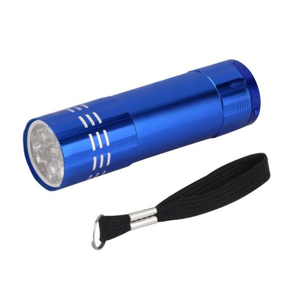 

flashlights torches mini aluminum ultra violet 9 led torch light lamp penlight v