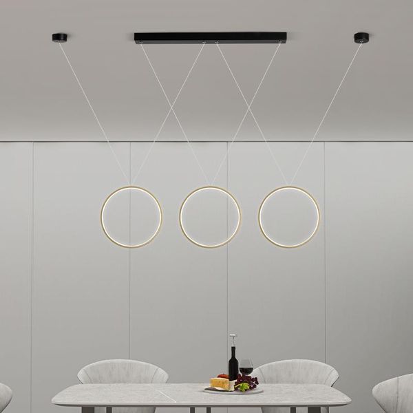 

pendant lamps round rings led for kitchen bedroom dining table living room coffee bar office restaurant foyer villa indoor simple lamp