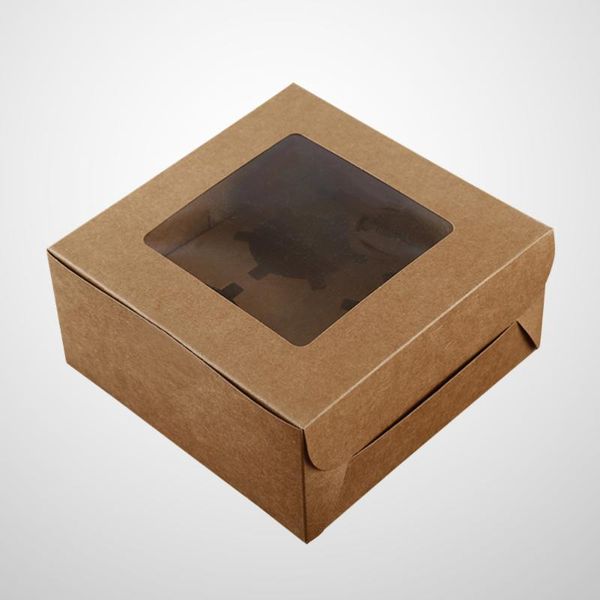

cavities kraft paper cupcake box dessert containers bakery cake carriers for home shop disposable take out