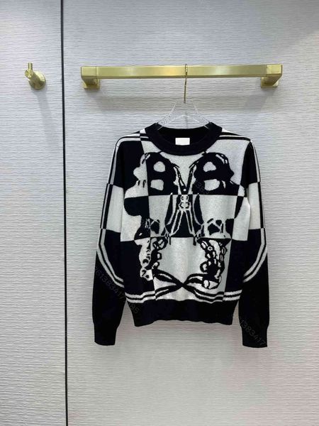 

new winter bb sweater coat women pullover brand kint crew neck sweaters wholesale kintting wool blend womens clothes desinger, White;black