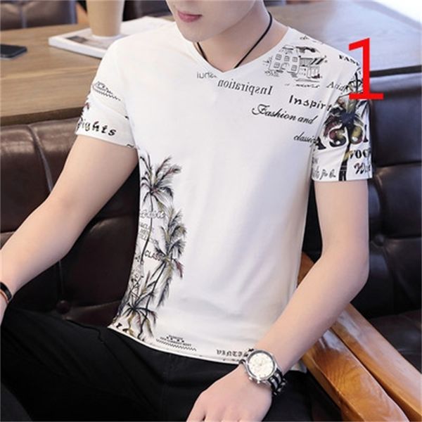 

men's t-shirts summer ice silk short-sleeved t-shirt tide brand half-sleeved trend slim zr7l, White;black