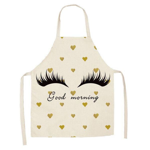 

aprons european and american creativity eyelash pattern apron kitchen ladies home cooking baking clean bib