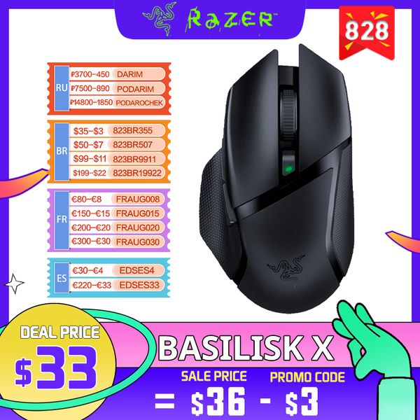 

razer basilisk x hyperspeed wireless gaming mouse bluetooth & wireless compatible 16000dpi