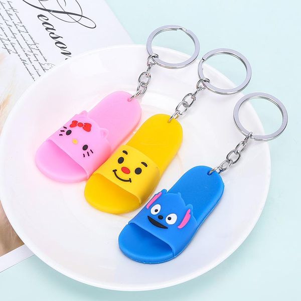 

keychains cute mini silicone shoes keychain woman bag for men kids key ring gifts sneaker accessories air chain, Silver