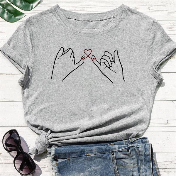 

trendy creative two fingers men t shirt and women of lover implicated each other graphic pretty gym trend, White;black