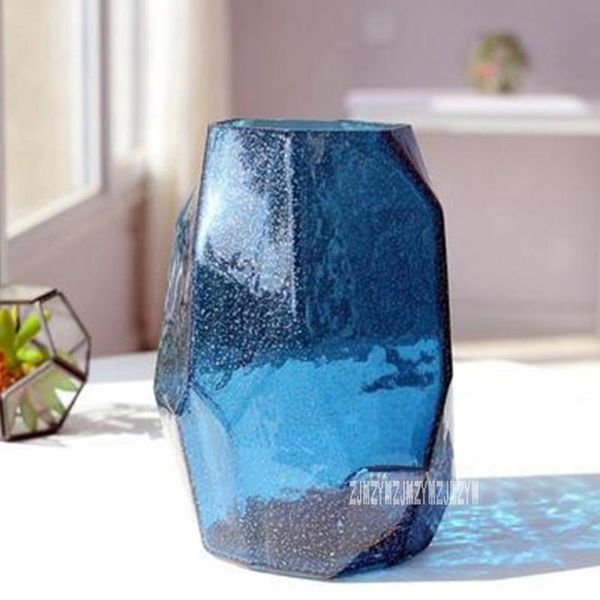

vases creative european geometric multi-faceted glass vase home decoration counterflower ornaments height 21.5cm, selling