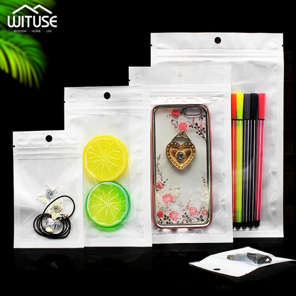 

storage bags 50pcs/100pcs plastic retail package for gift packing pouch heat seal reclosable baking party