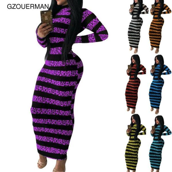 

casual dresses arrivals 2021 autumn fashion printing long sleeve stripe women clothing fall dress, Black;gray