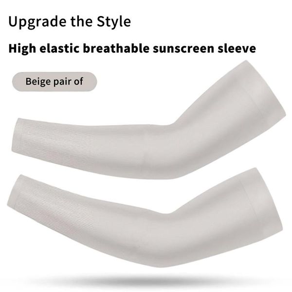 

long arm sleeve uv sun protection cover for men women elbow & knee pads, Black;gray